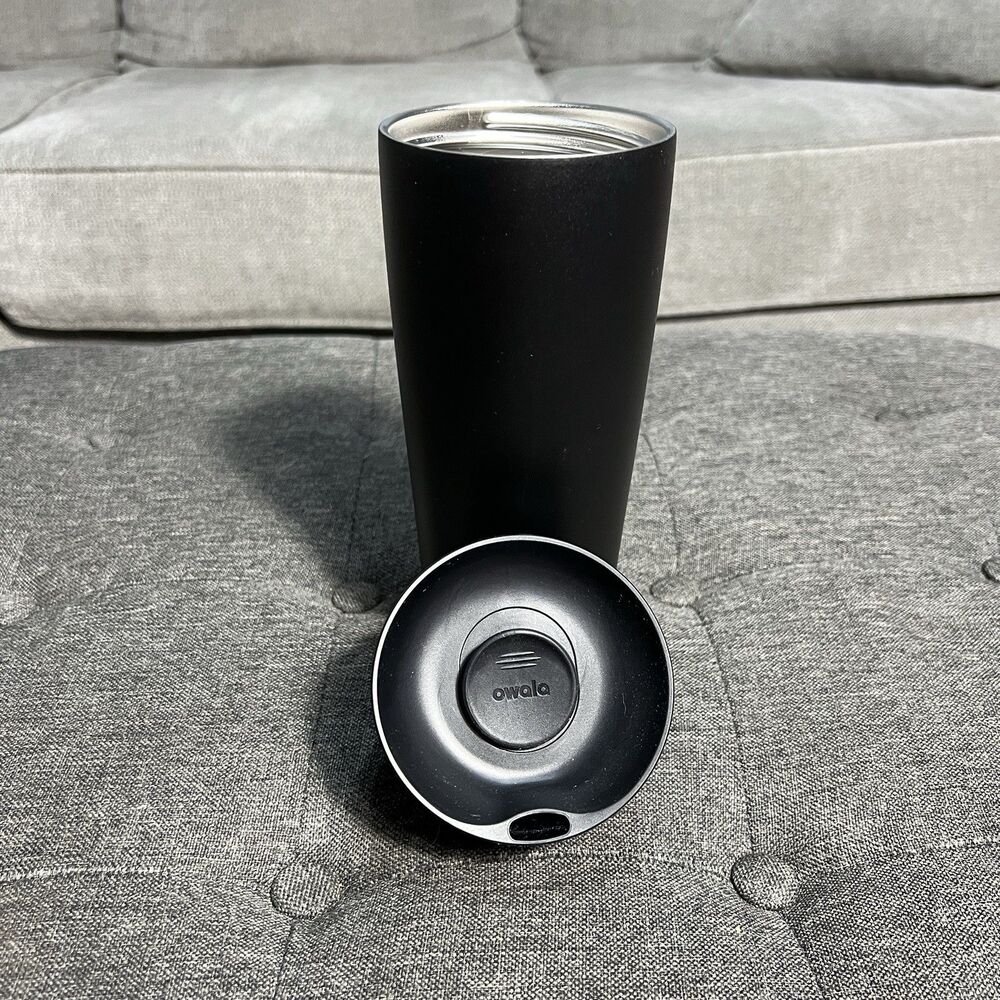 Owala Travel Mug Stainless Steel- 20 oz Black Matte Insulated w/Lid